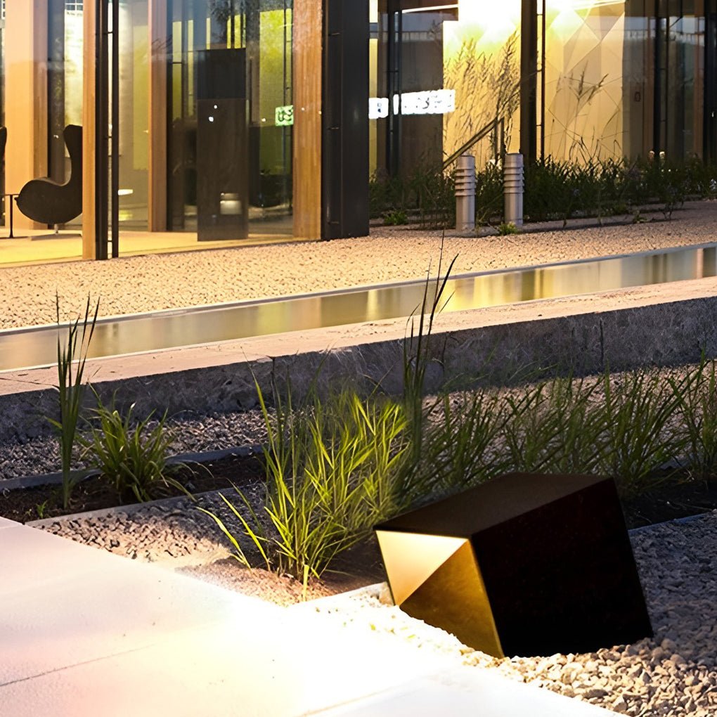 Reginald Unique Landscape Geometric Stainless Steel Outdoor Light