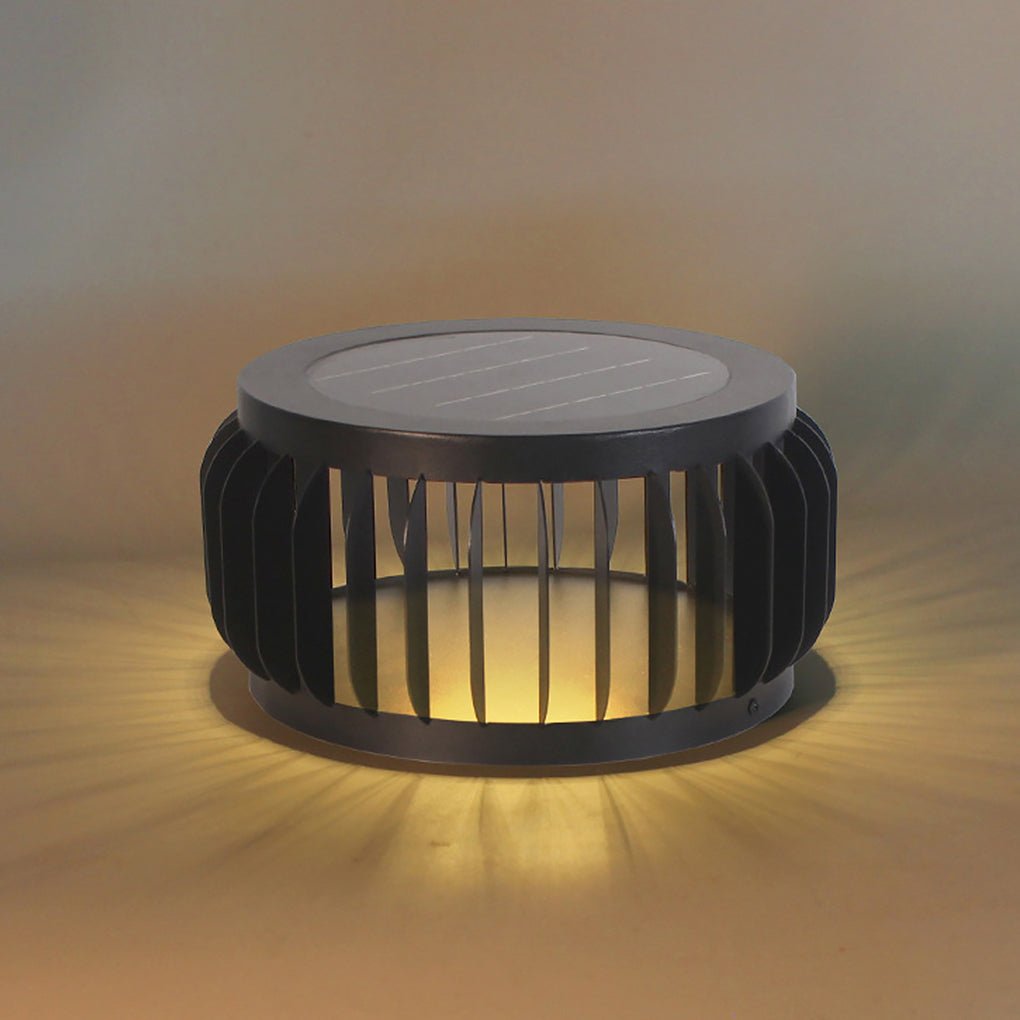 Theora Modern Solar Three-color Steel Outdoor Post Light