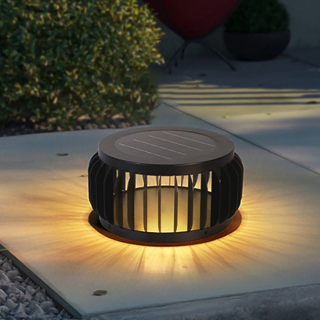 Theora Modern Solar Three-color Steel Outdoor Post Light