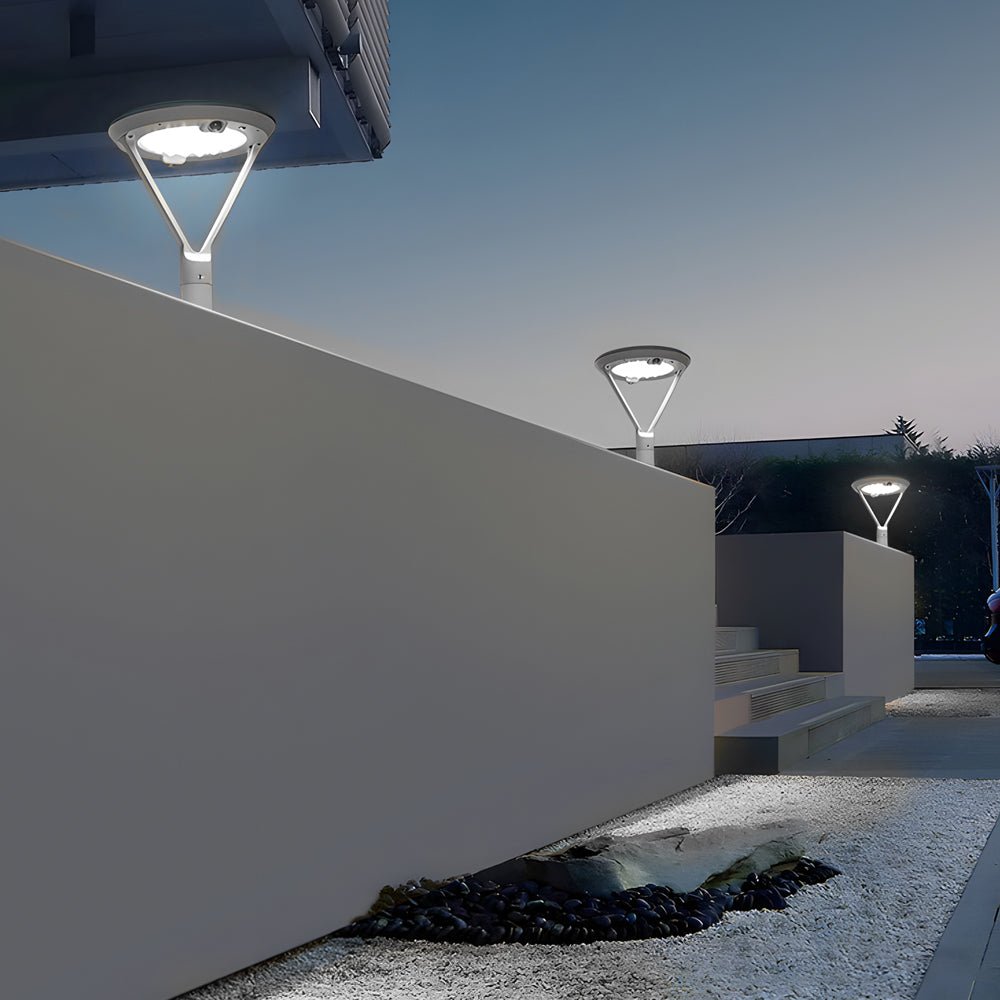 Horten Modern Round Dual LED Outdoor Post Pillar Lamp
