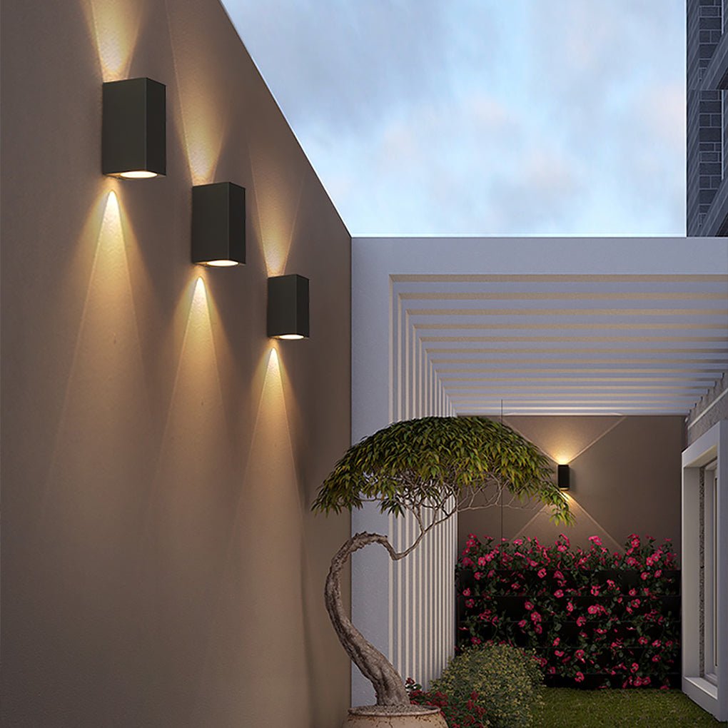 Leah Modern Square Design Outdoor Wall Light