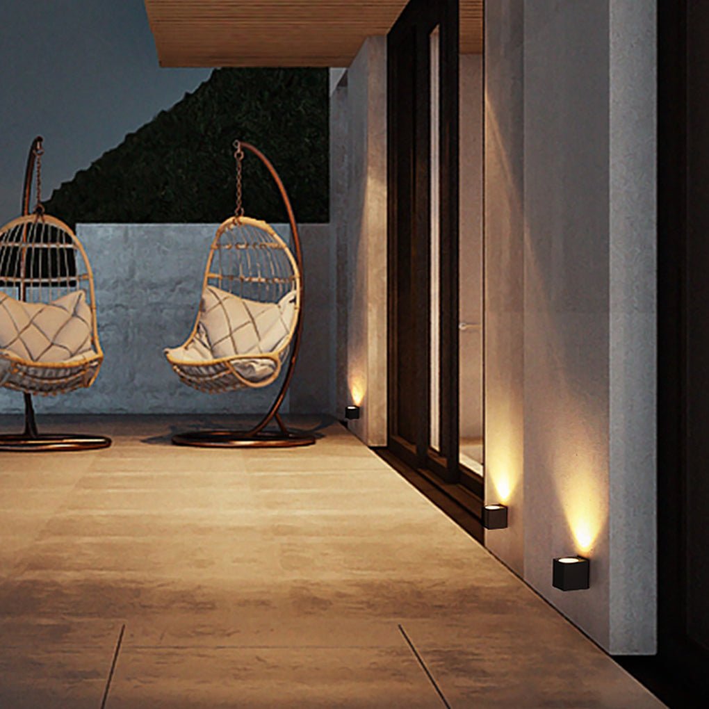 Leah Modern Square Design Outdoor Wall Light
