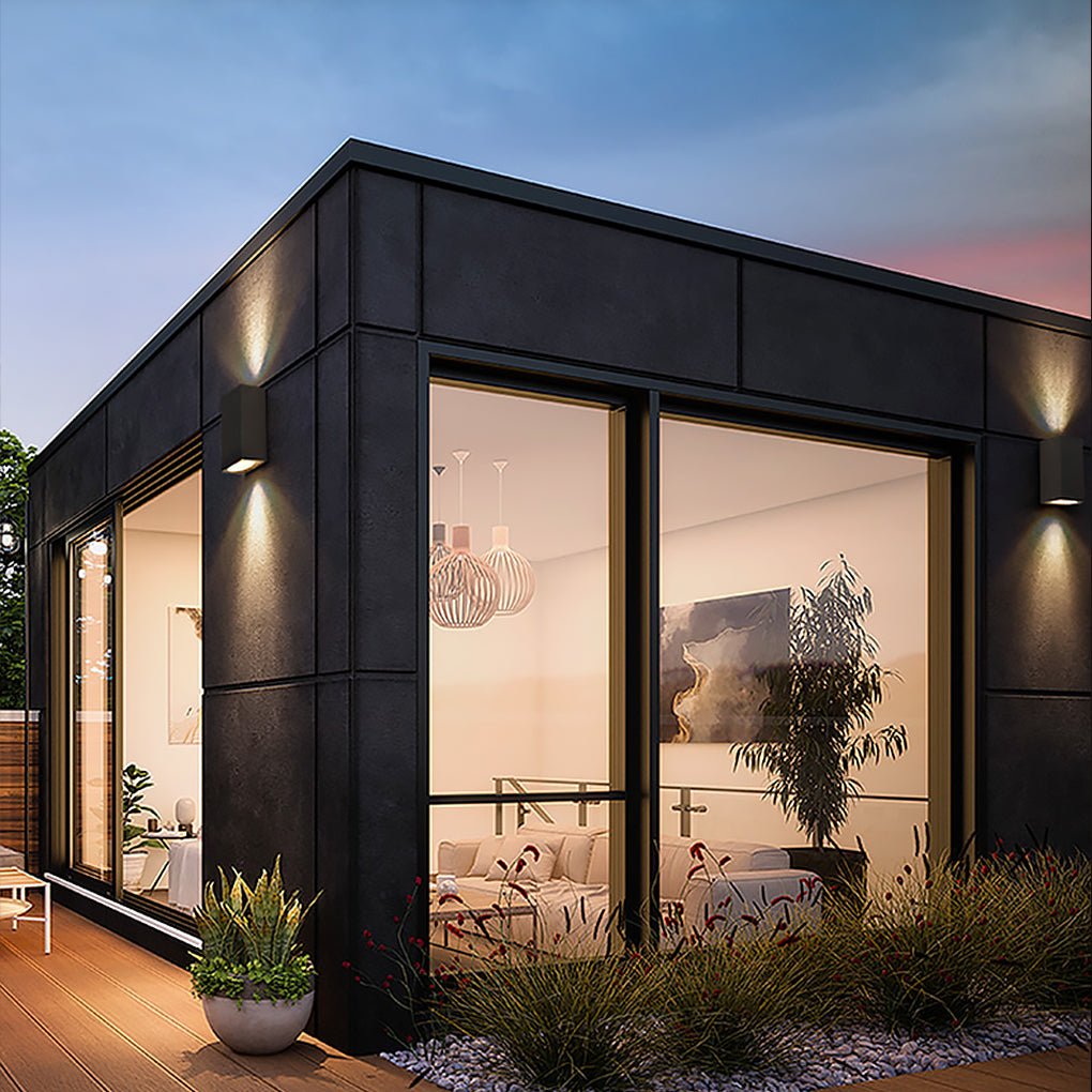 Leah Modern Square Design Outdoor Wall Light
