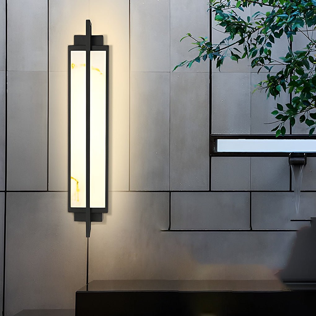Gifed Modern LED Marble Outdoor Sconce Wall Lights