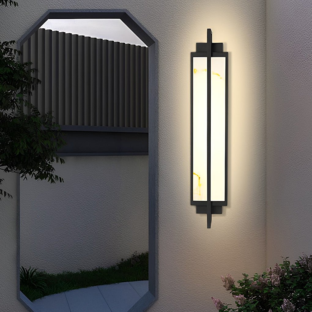 Gifed Modern LED Marble Outdoor Sconce Wall Lights