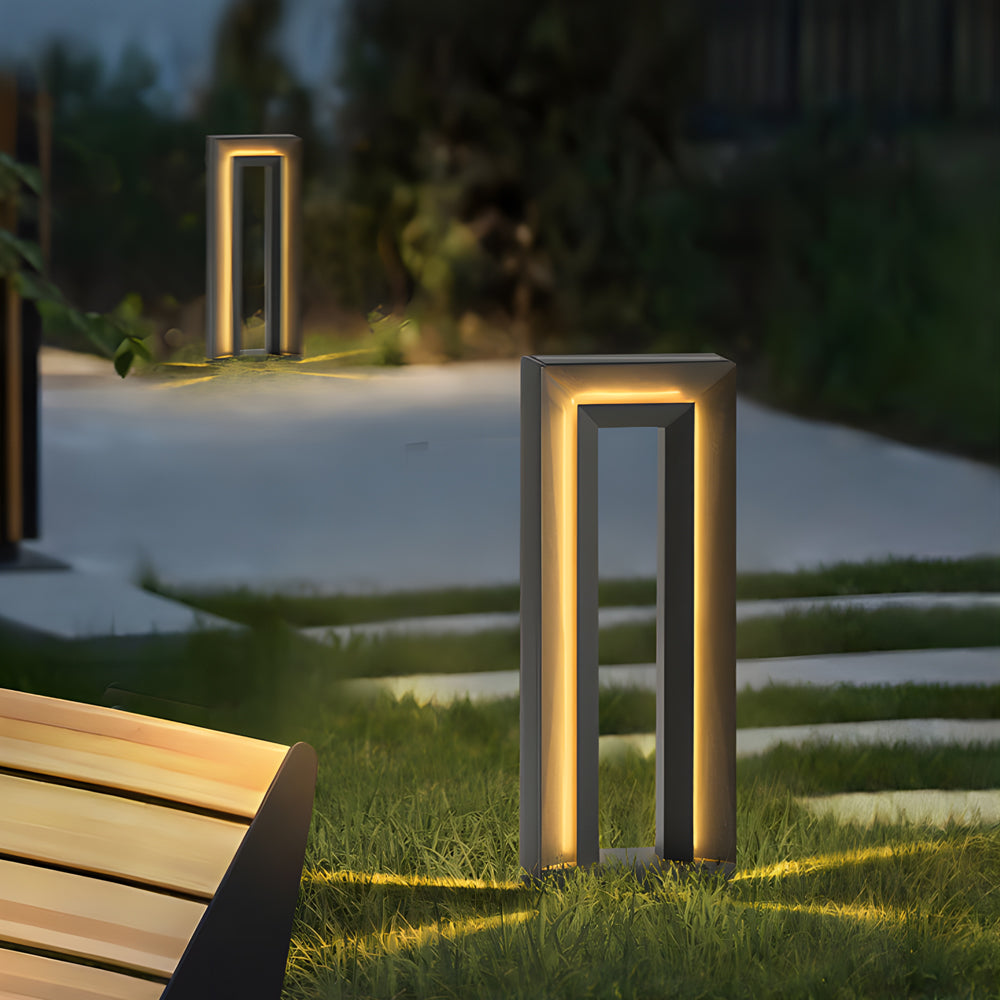 Hattie Arch Modern Minimalist Steel Outdoor Lawn Lights