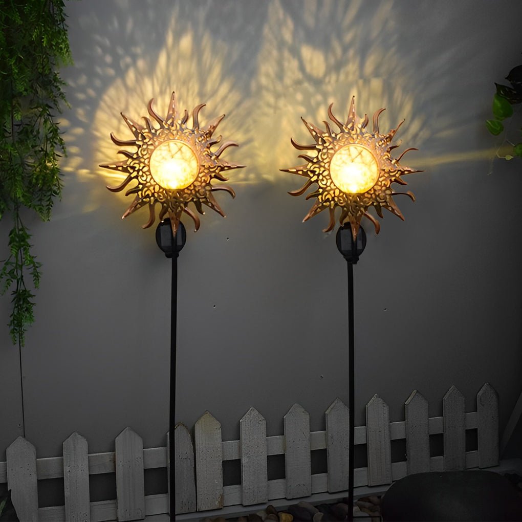 Edeline Mystical Moon Sun Flame Outdoor Light