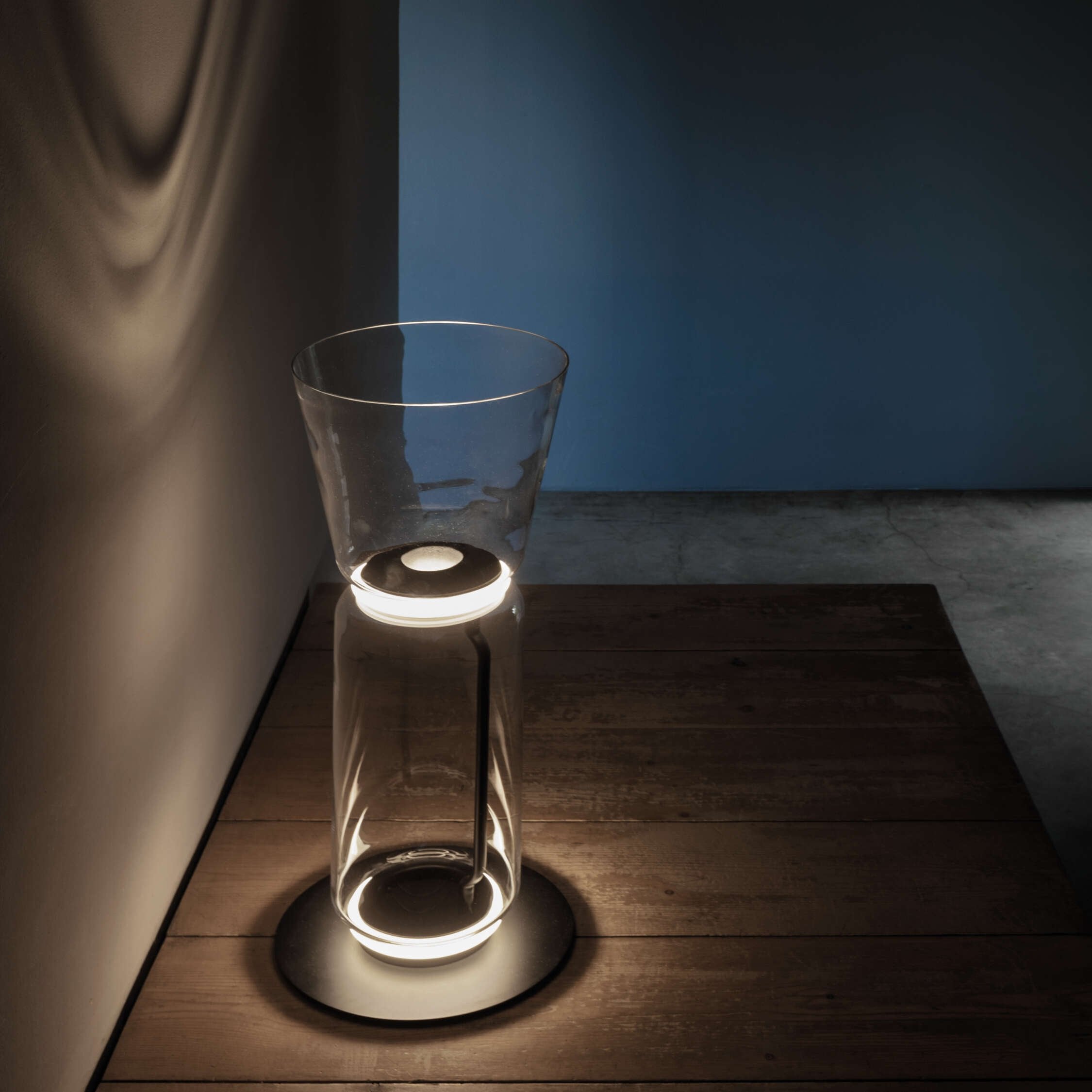 Cyrilys Floor Lamp Bamboo Glass-Neutral Decor
