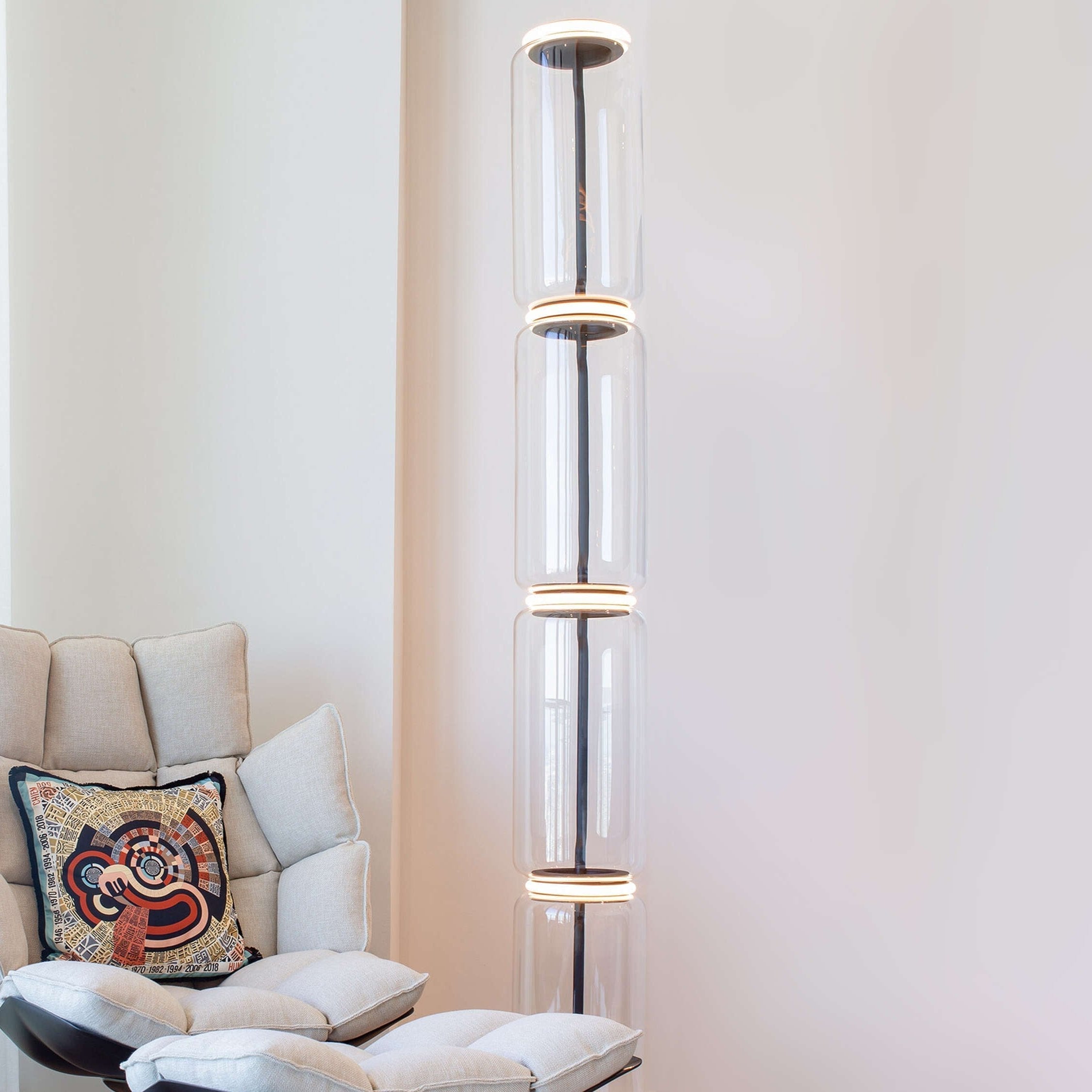 Cyrilys Floor Lamp Bamboo Glass-Neutral Decor