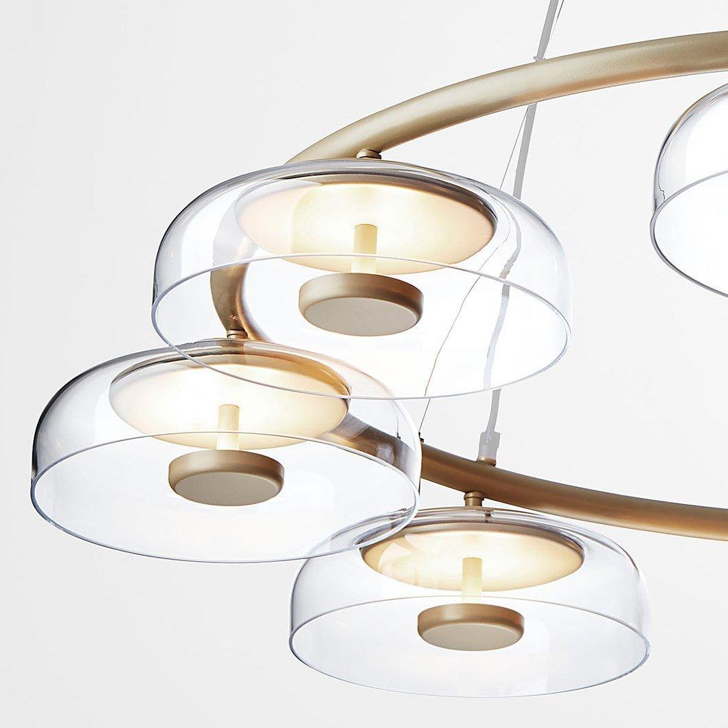 Aethera Circular Glass Chandelier-Neutral Decor