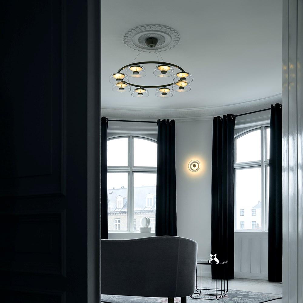 Aethera Circular Glass Chandelier-Neutral Decor