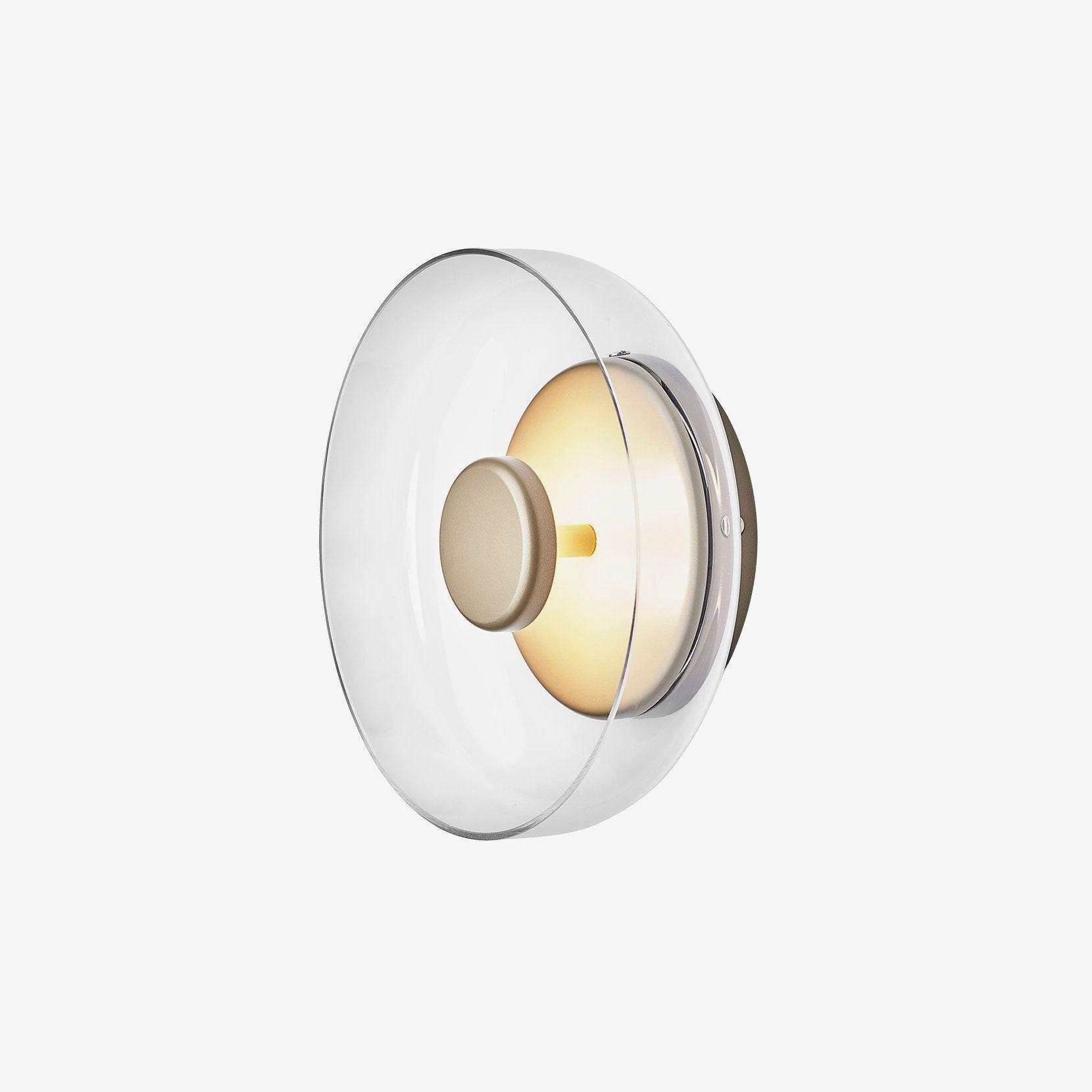 Aether Brass Glass Wall Light-Neutral Decor