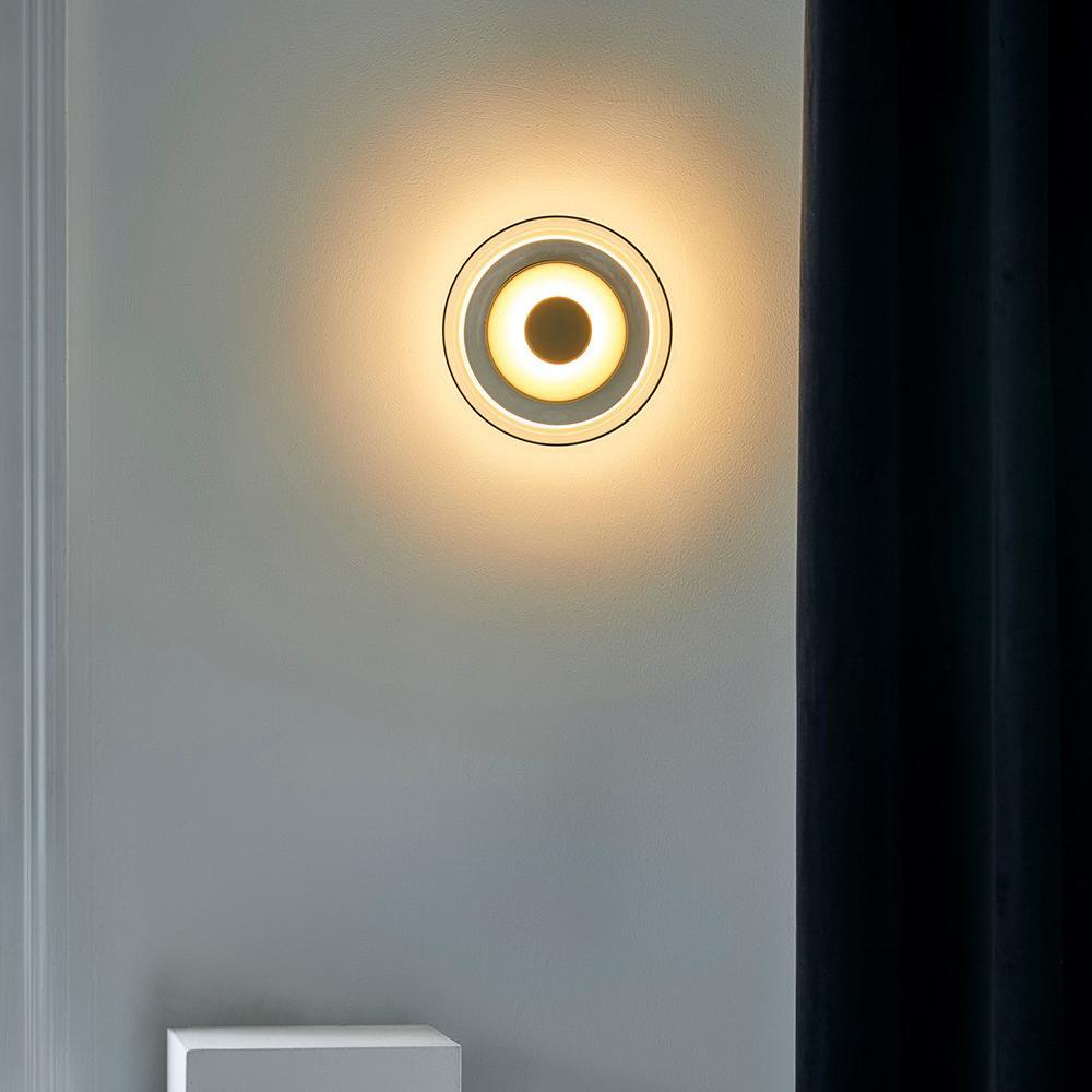 Aether Brass Glass Wall Light-Neutral Decor