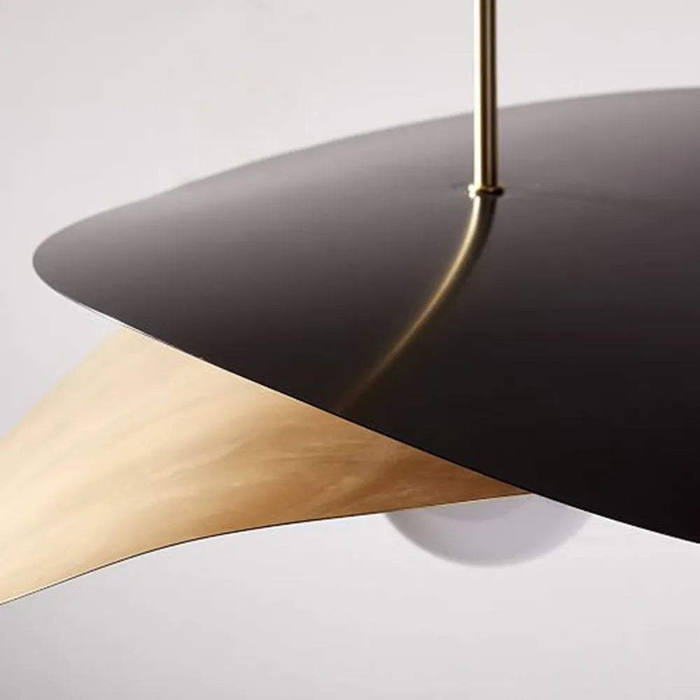 Arisha Decorative Geometric Metal Pendant Light, Black/Gold - Neutral Decor