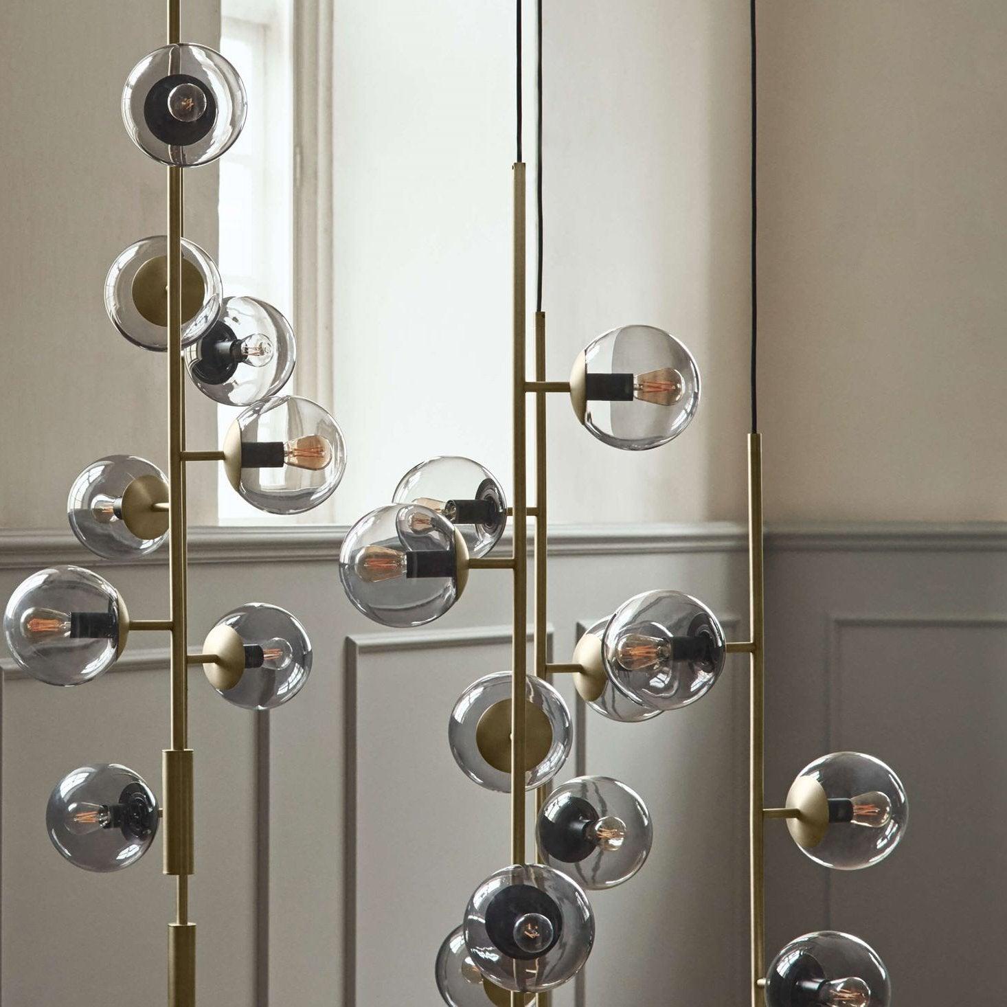 Erevia Brass & Glass Pendant Light-Neutral Decor