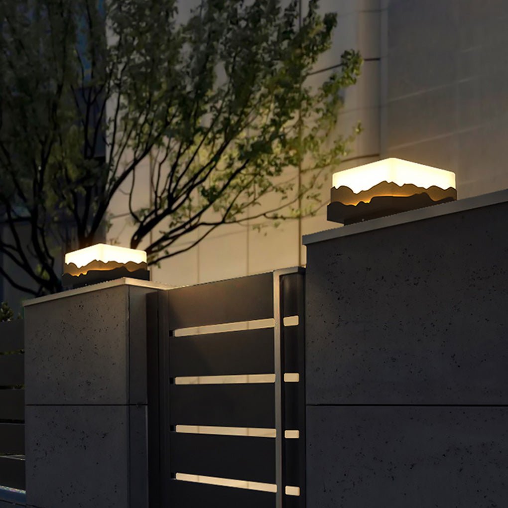 Farmer Fence Post LED Peaks Landscape  Steel Outdoor Light