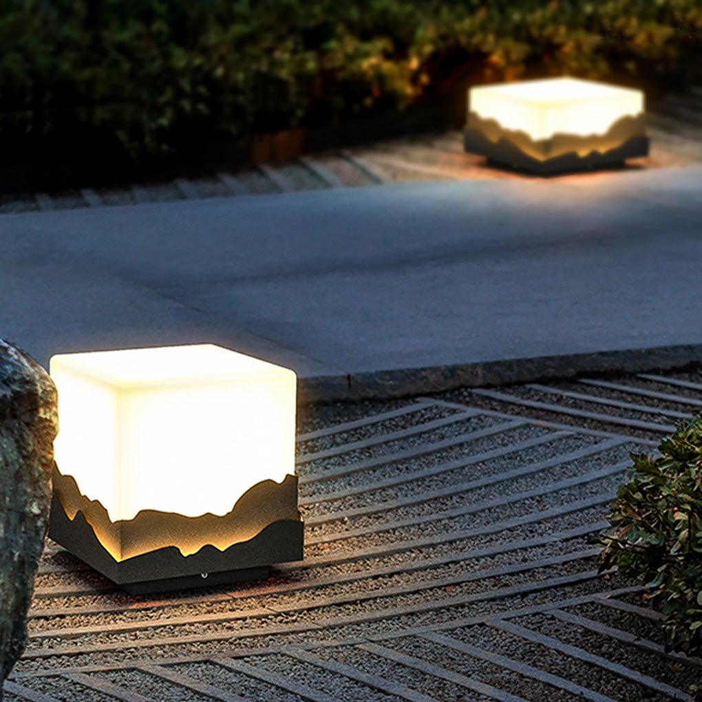 Farmer Fence Post LED Peaks Landscape  Steel Outdoor Light