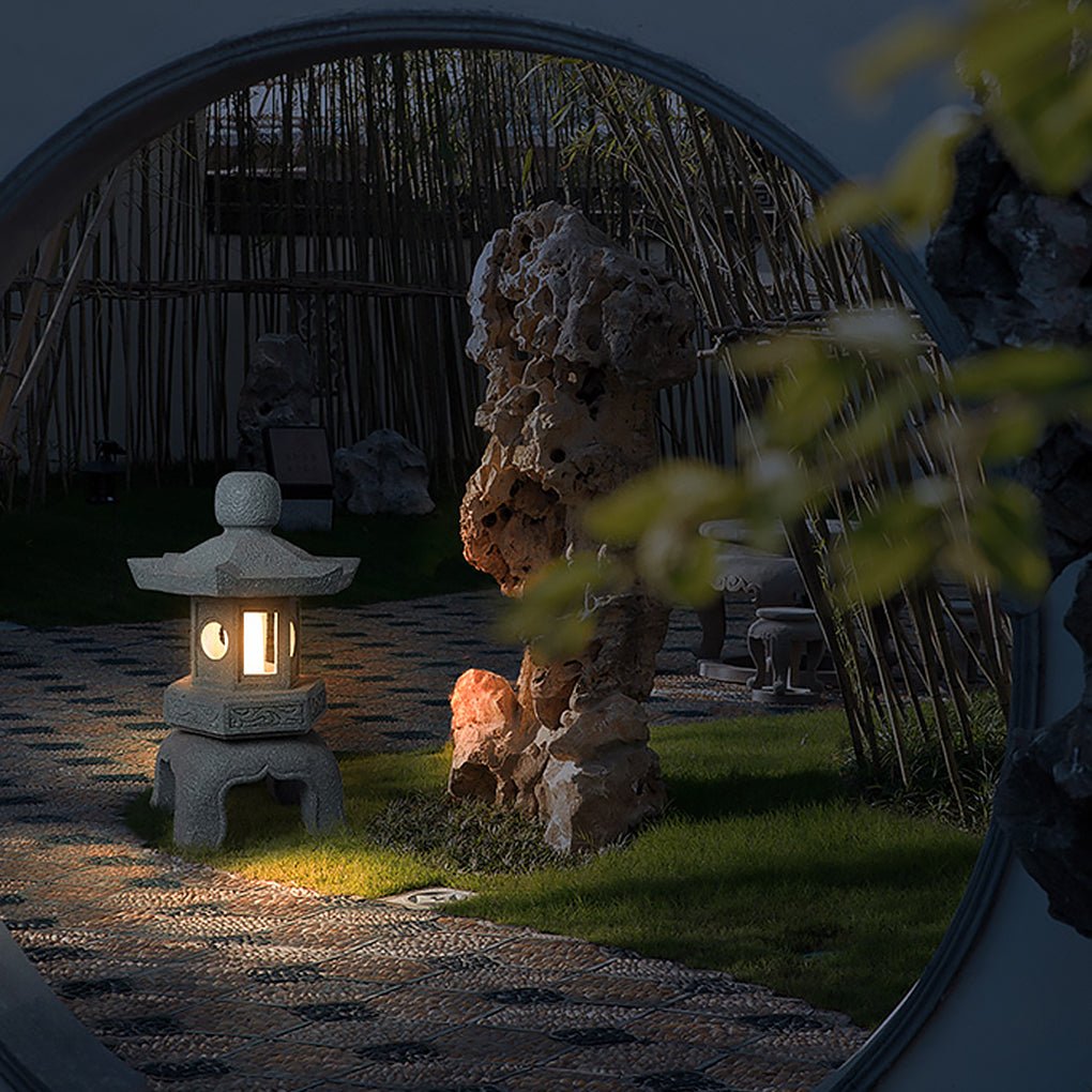Drake Elegant Imitation Stone Resin Outdoor Light