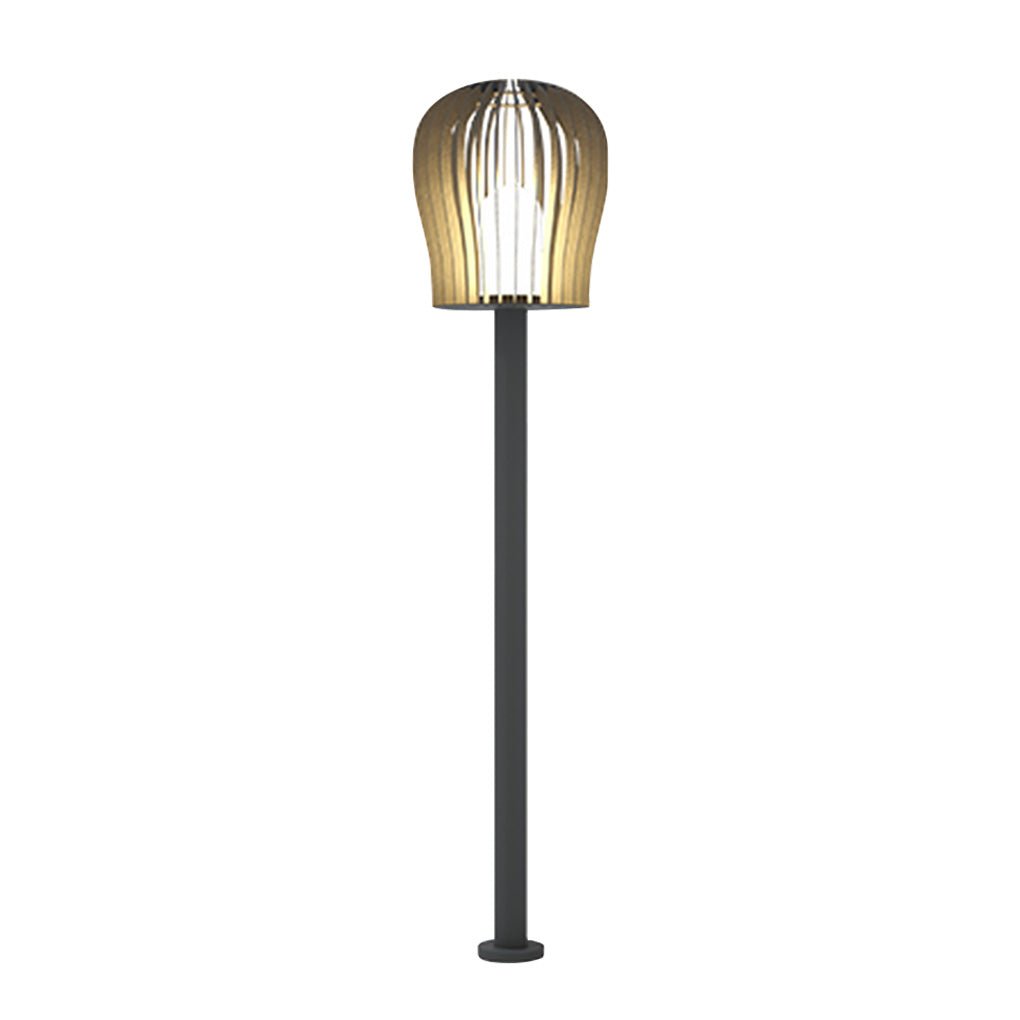 Lynnm Sophisticated LED Cage Steel Outdoor Post Lamp