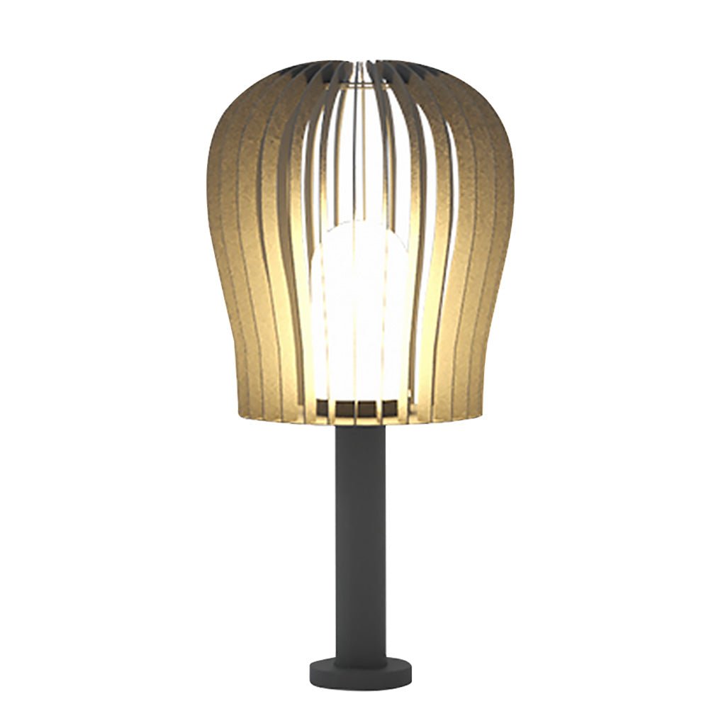 Lynnm Sophisticated LED Cage Steel Outdoor Post Lamp