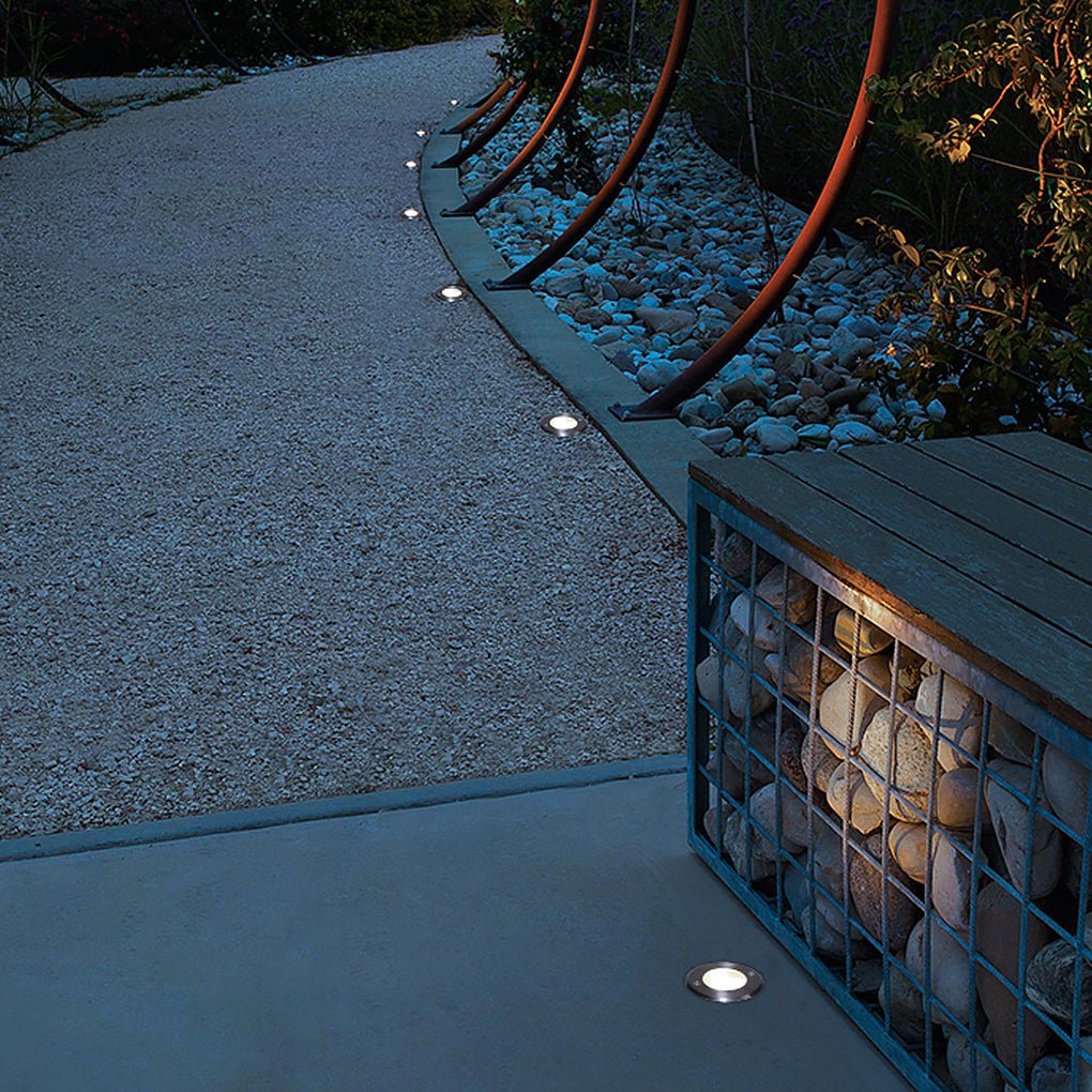 Solomon Poolside LED Recessed Plastic Outdoor Well Lawn Lights