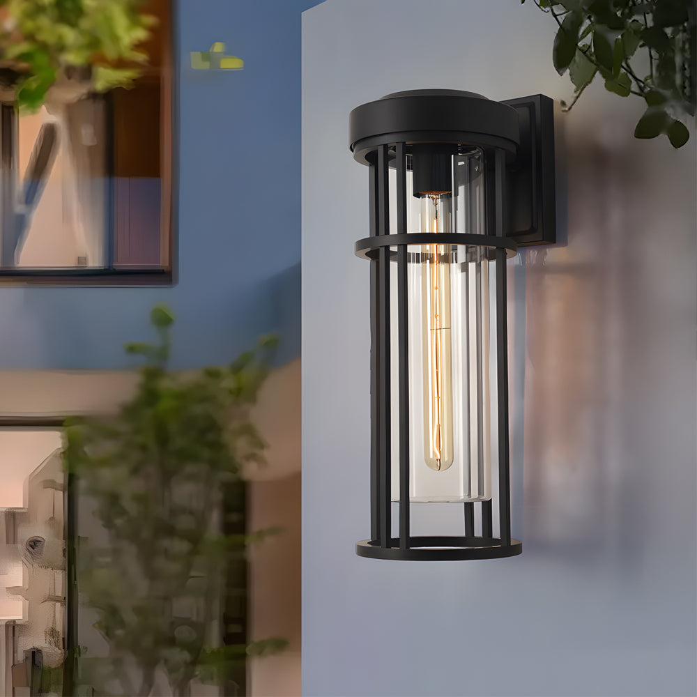 Selena Lampshade Design Glass Outdoor Wall Sconce Light