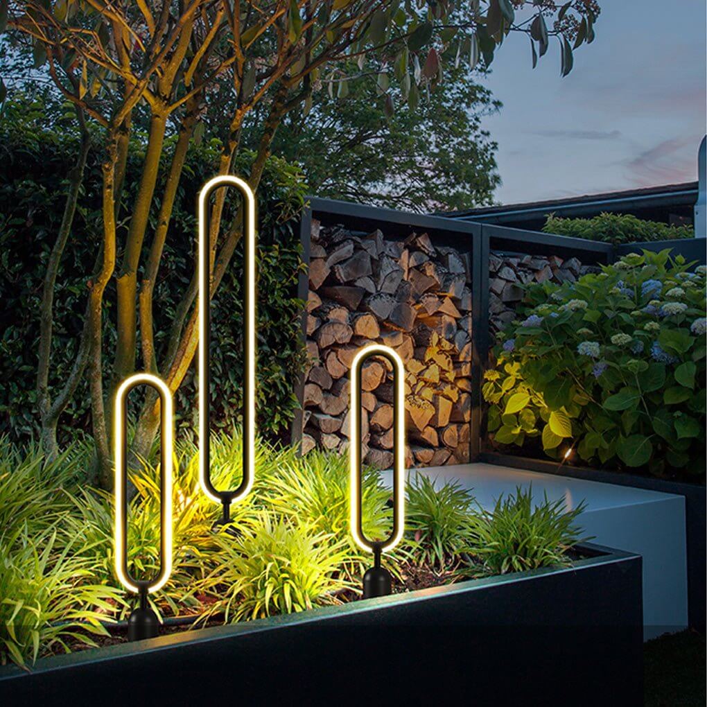 Interete Sleek Oval Ring LED Modern Outdoor Lights