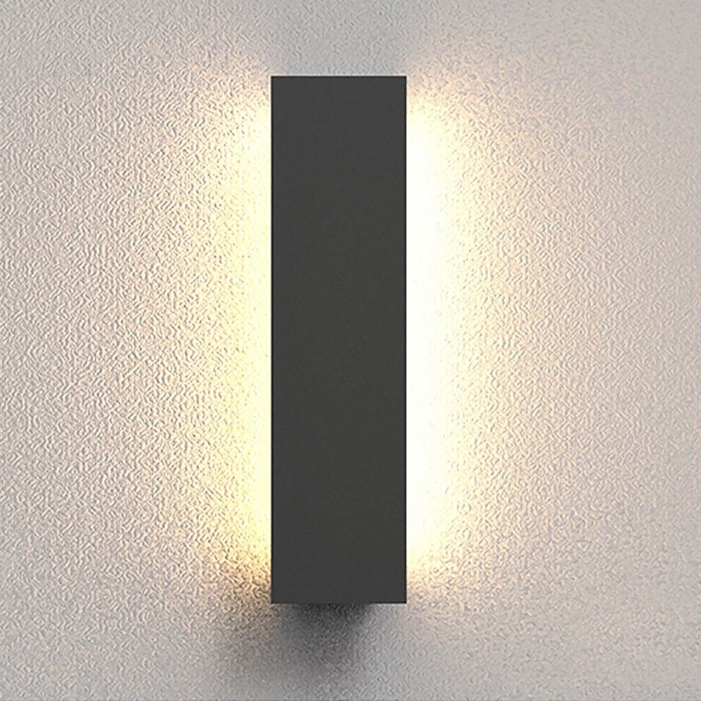 Noelle Modern LED Rectangular Steel Outdoor Wall Lights