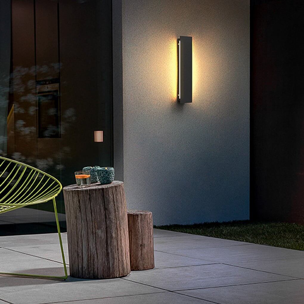 Noelle Modern LED Rectangular Steel Outdoor Wall Lights