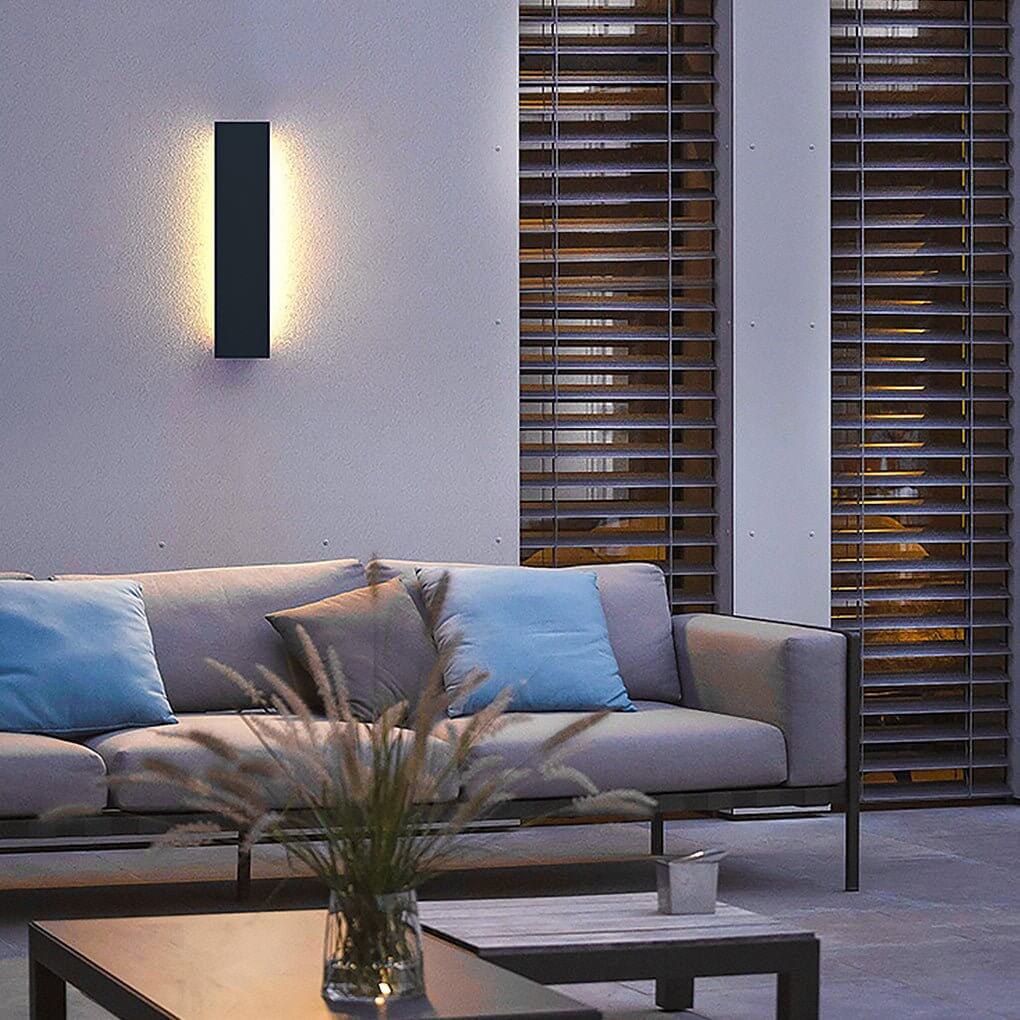 Noelle Modern LED Rectangular Steel Outdoor Wall Lights