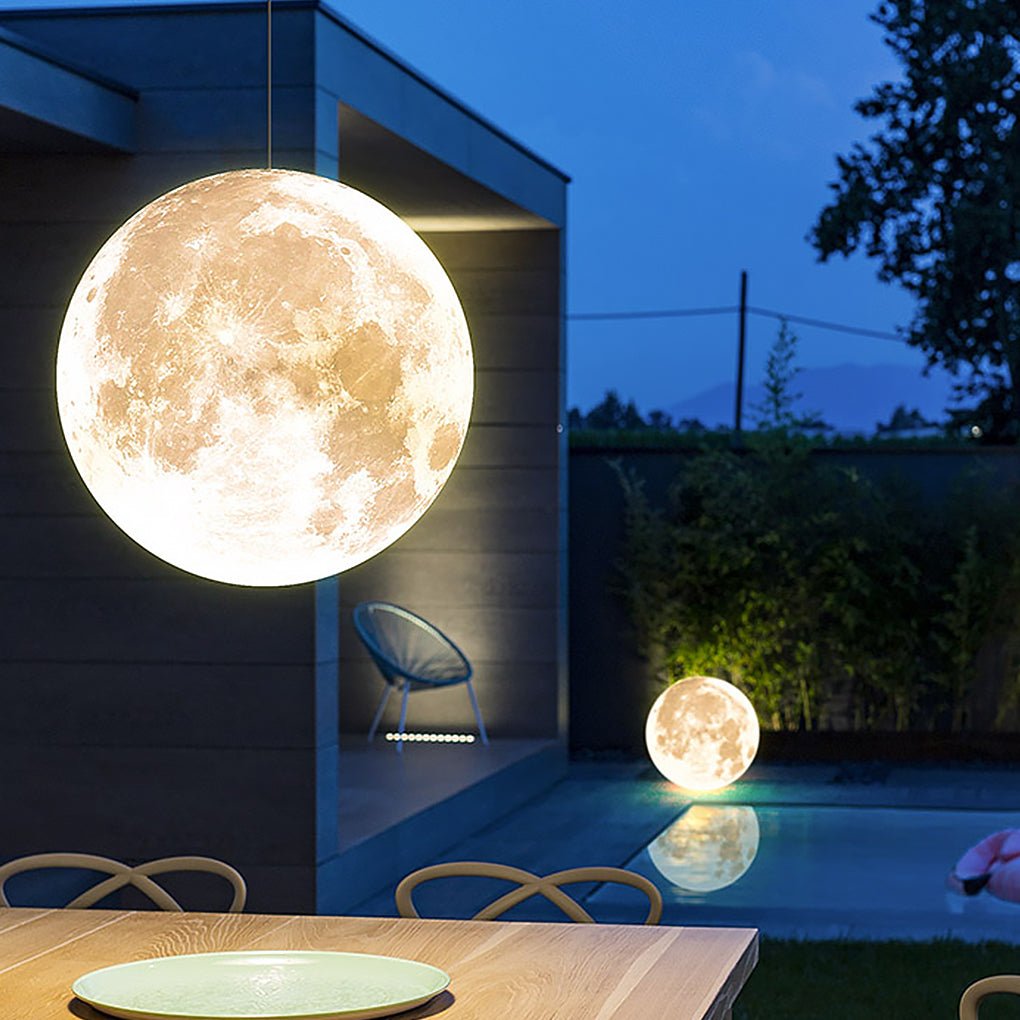 Barbara Moon Texture Landscape Resin Outdoor Chandelier Light