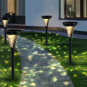 Swift Solar LED Post Romantic Glass Outdoor Pathway Light