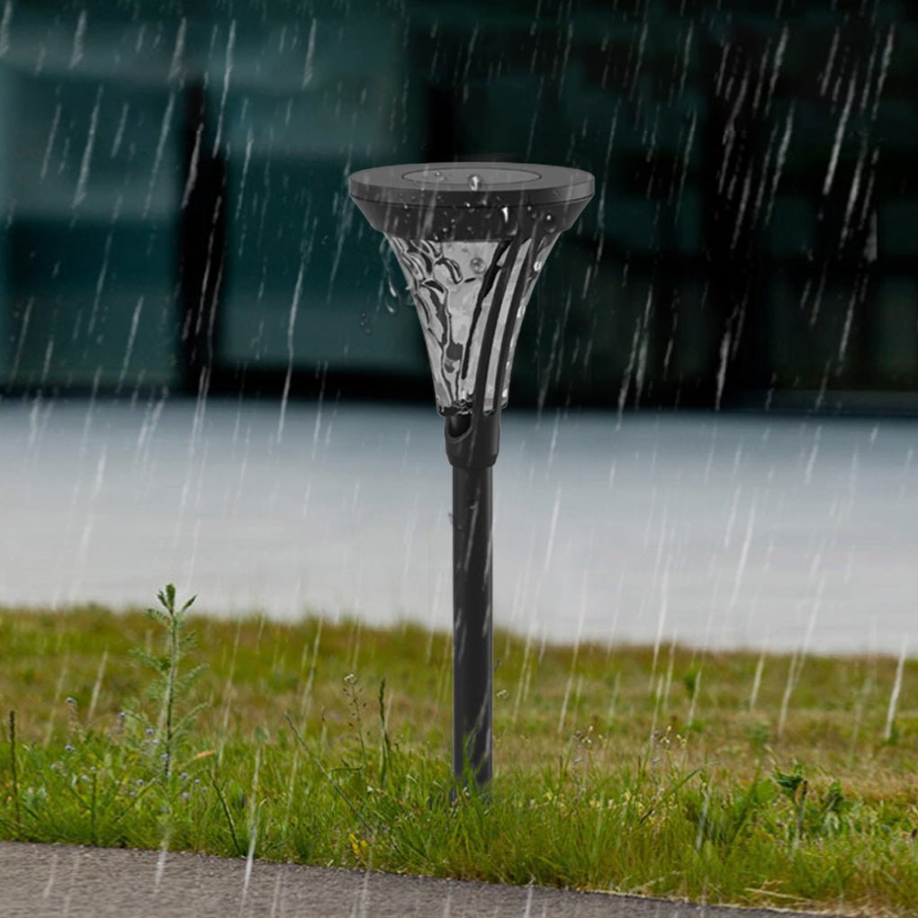 Swift Solar LED Post Romantic Glass Outdoor Pathway Light