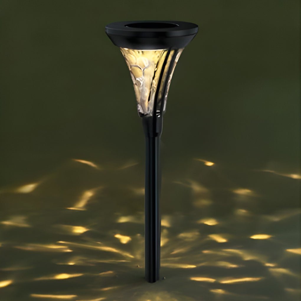 Swift Solar LED Post Romantic Glass Outdoor Pathway Light