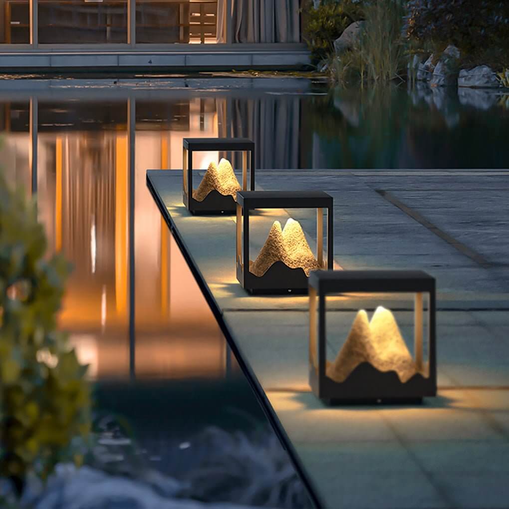 Kirby Mountain Landscape Decorative Steel Outdoor Light