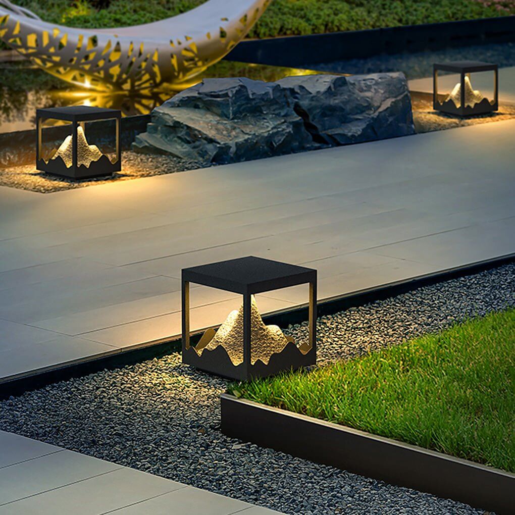 Kirby Mountain Landscape Decorative Steel Outdoor Light