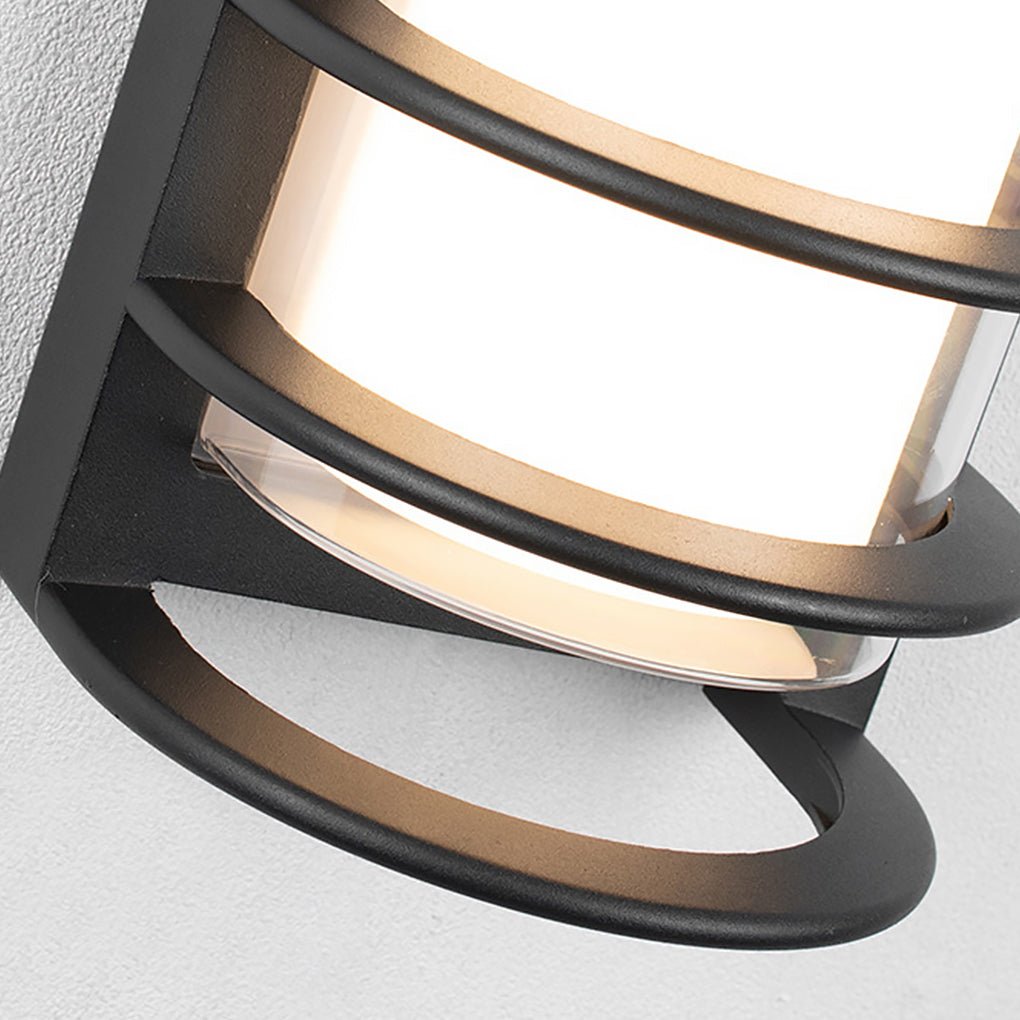 Idelle Double-layer Lampshade Gate Outdoor Wall Sconces