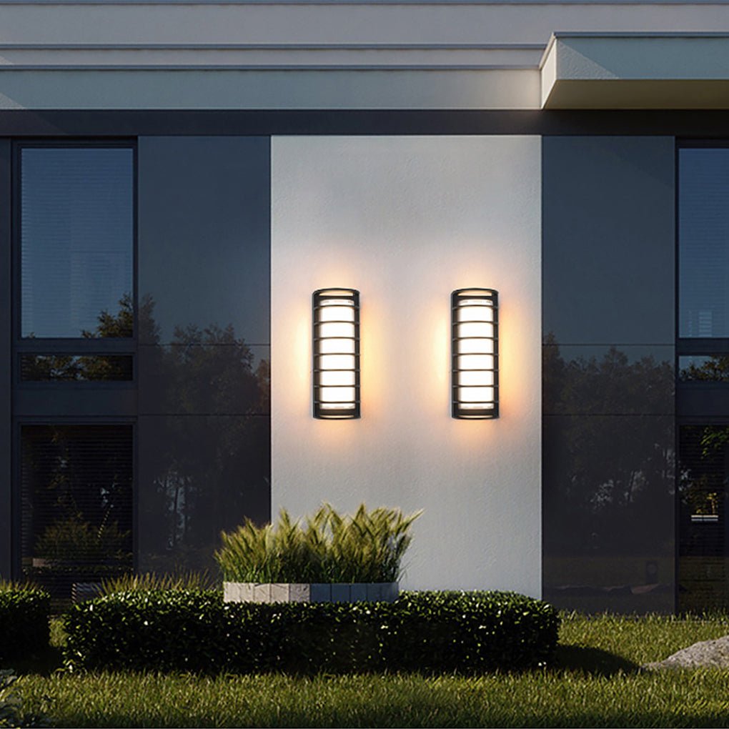 Idelle Double-layer Lampshade Gate Outdoor Wall Sconces