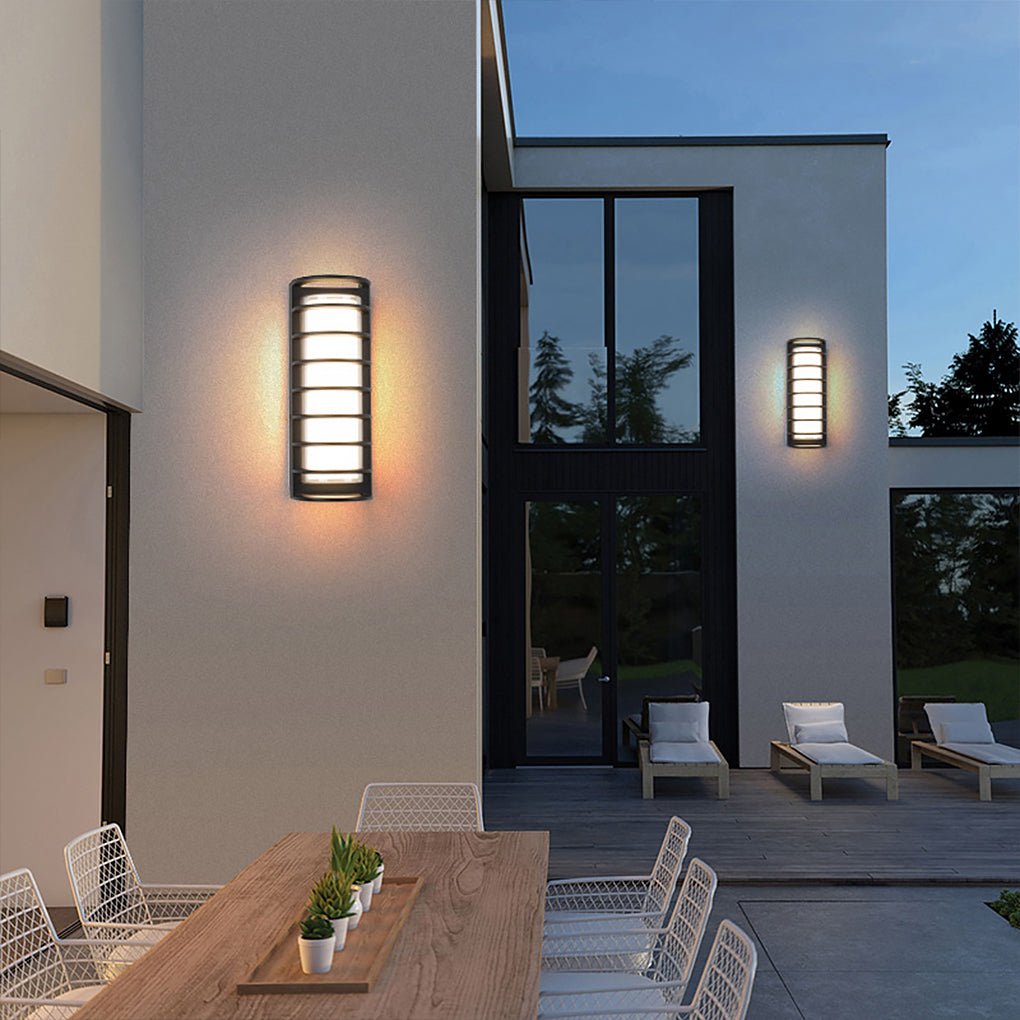 Idelle Double-layer Lampshade Gate Outdoor Wall Sconces