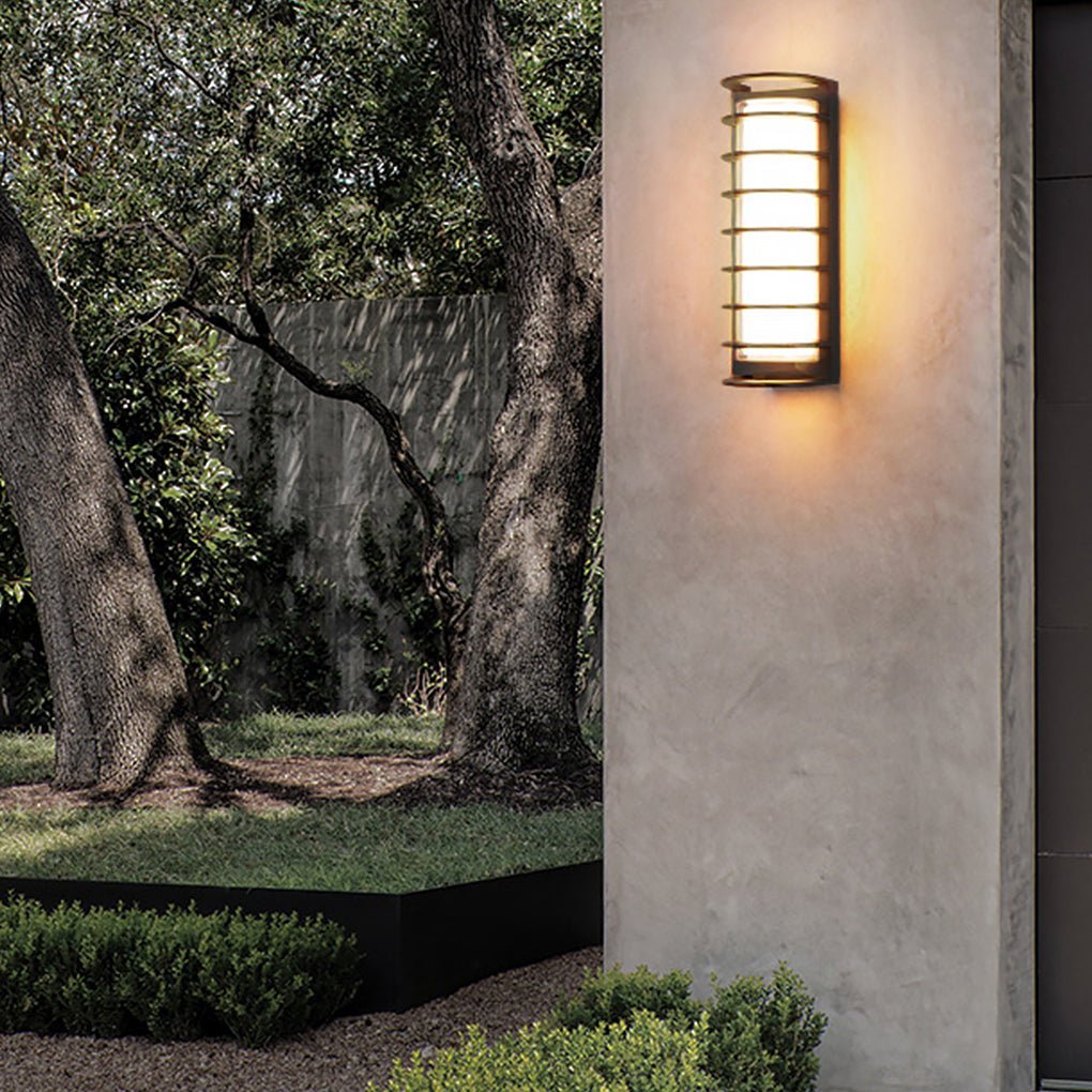 Idelle Double-layer Lampshade Gate Outdoor Wall Sconces