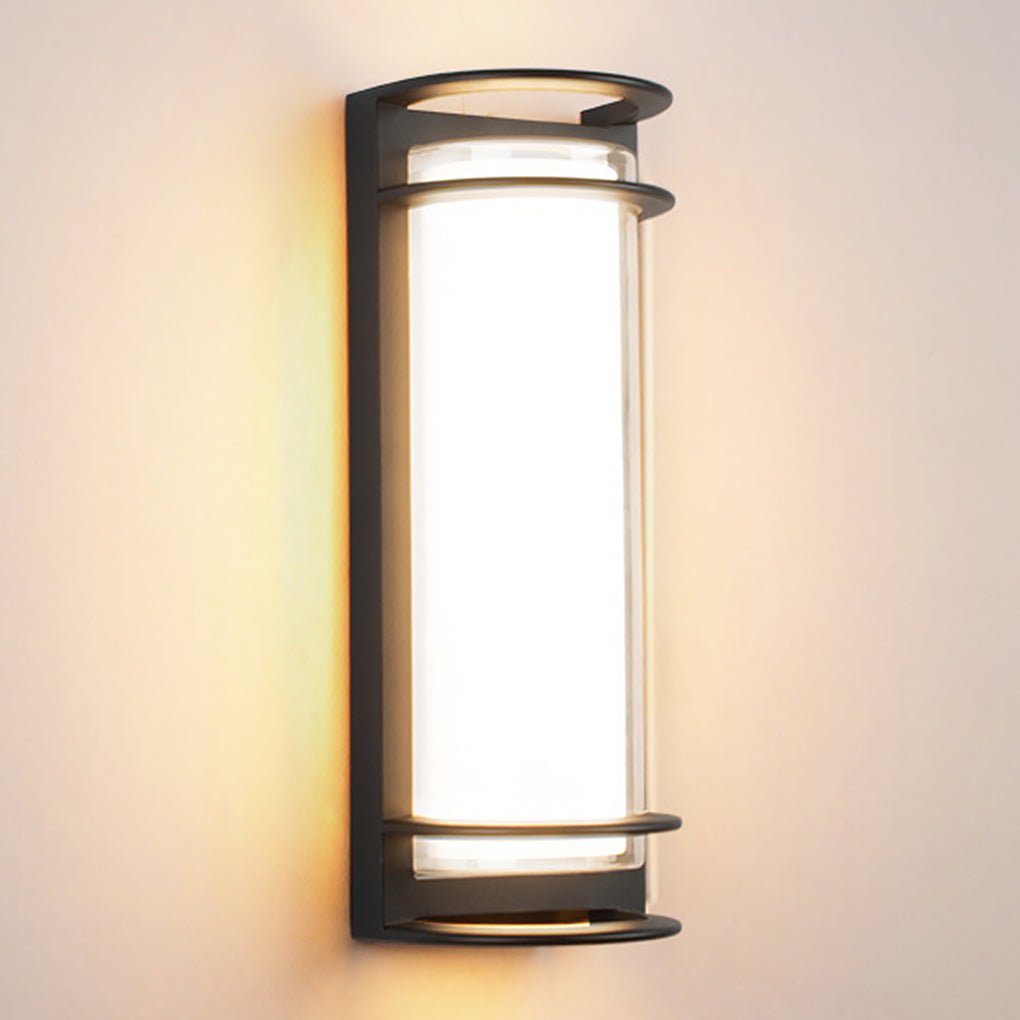 Idelle Double-layer Lampshade Gate Outdoor Wall Sconces