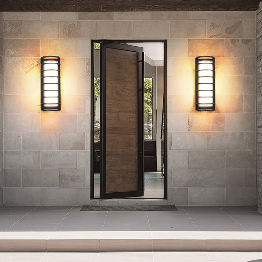 Idelle Double-layer Lampshade Gate Outdoor Wall Sconces