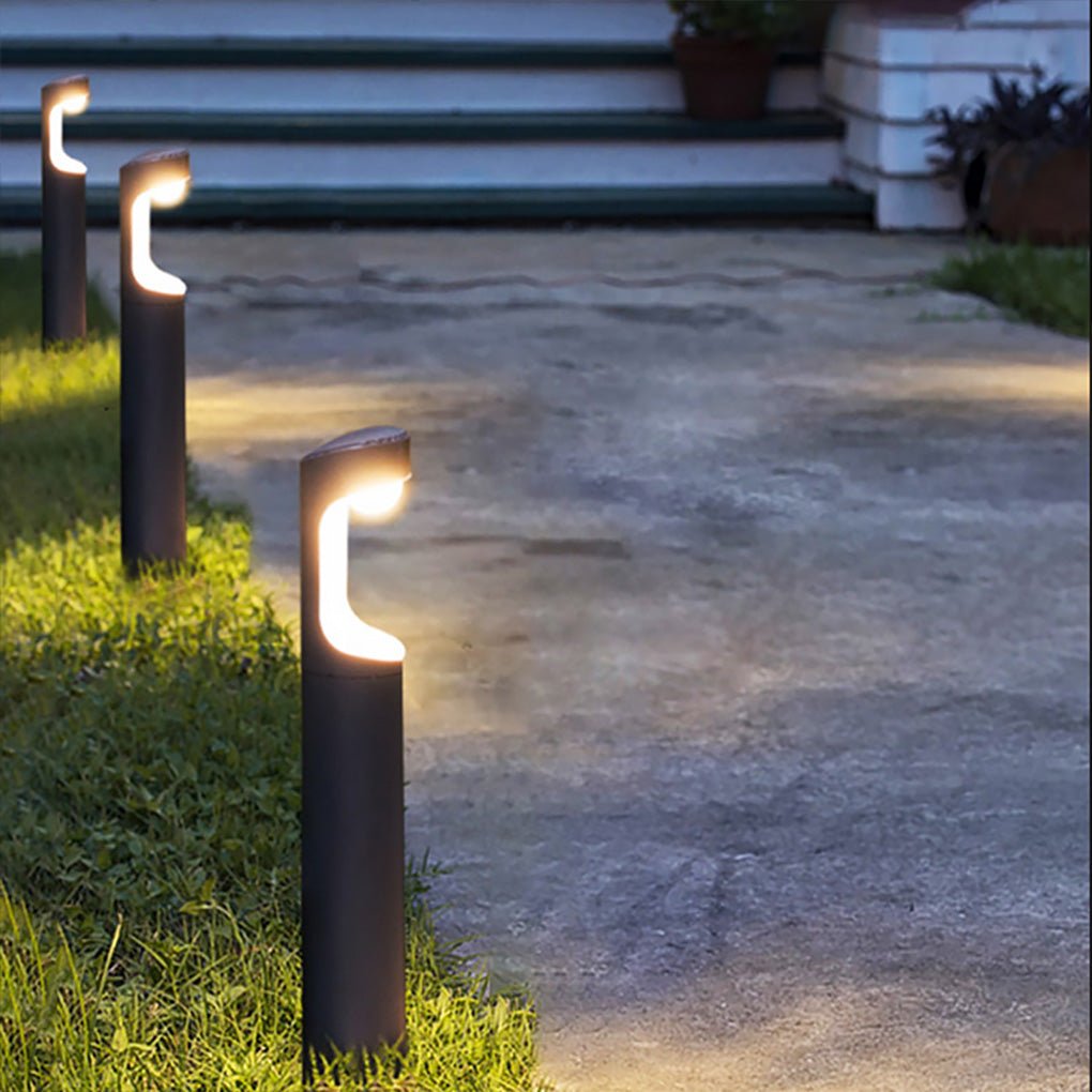 Thresher Modern Moon Outdoor Post Light