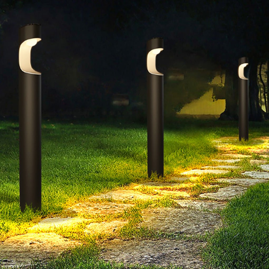 Thresher Modern Moon Outdoor Post Light
