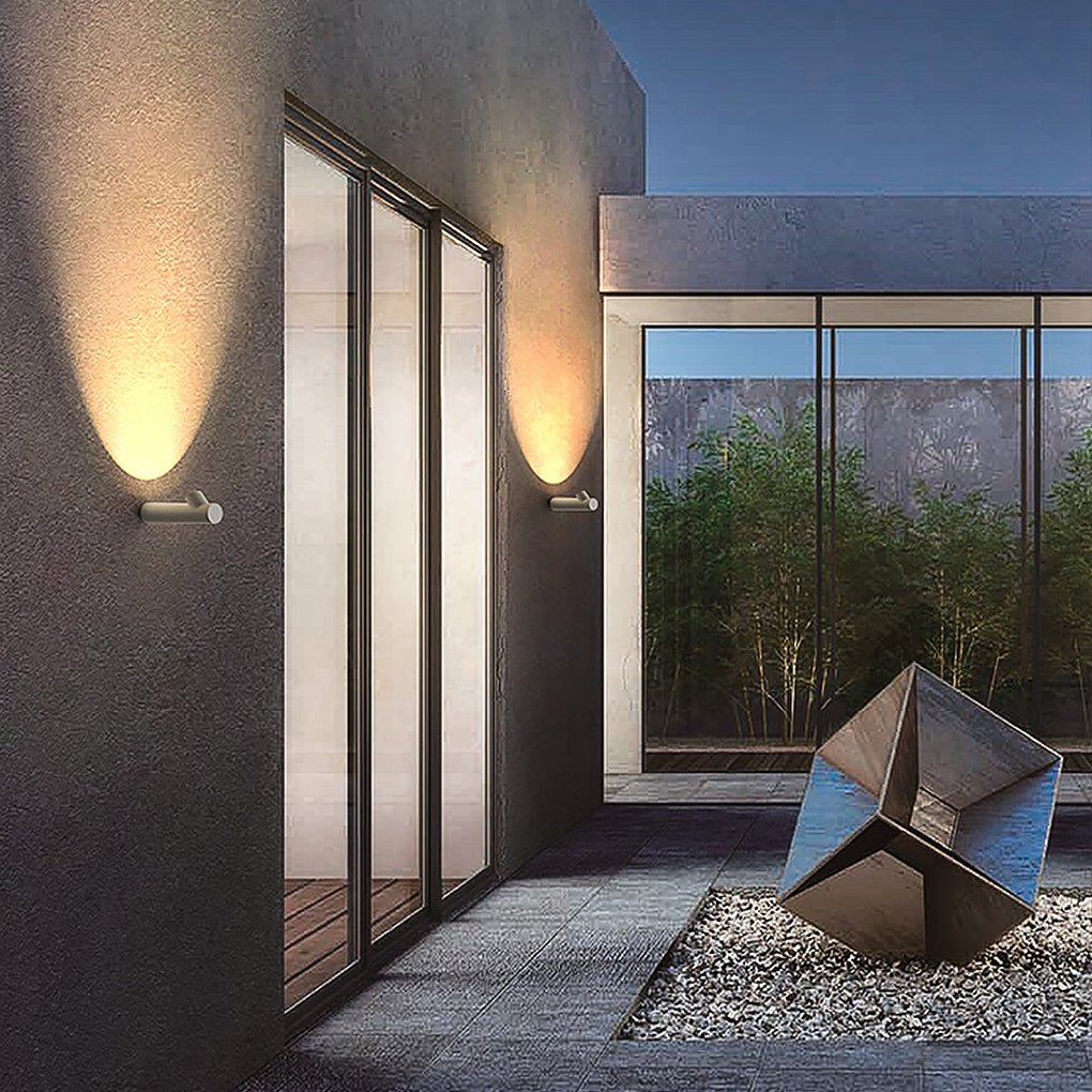 Darel Round Tube LED Modern Outdoor Wall Lights