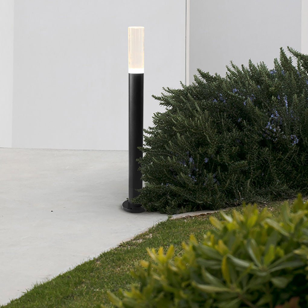 Ryan Transparent Modern Outdoor Pathway Bollard Lights