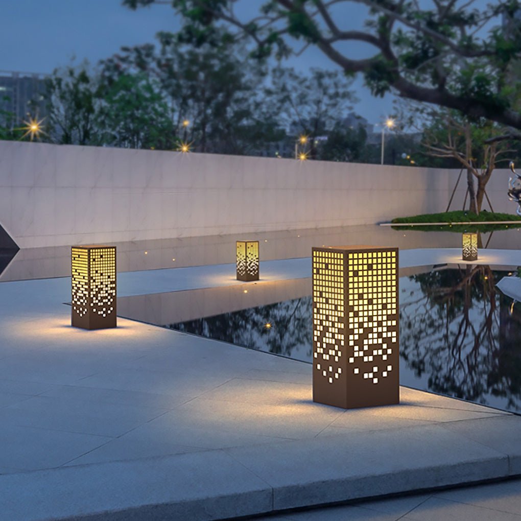 Estelle Unique Elegant Bollard Stainless Steel Outdoor Lights