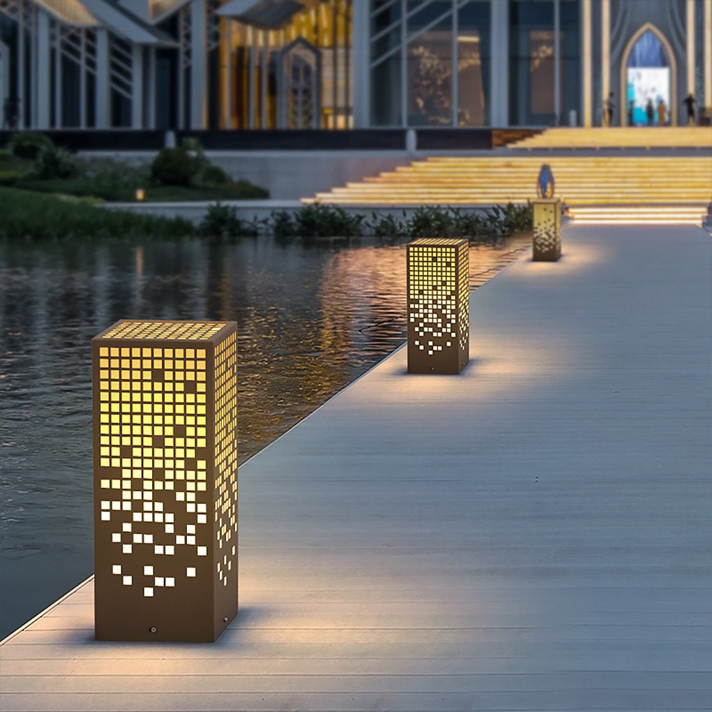 Estelle Unique Elegant Bollard Stainless Steel Outdoor Lights