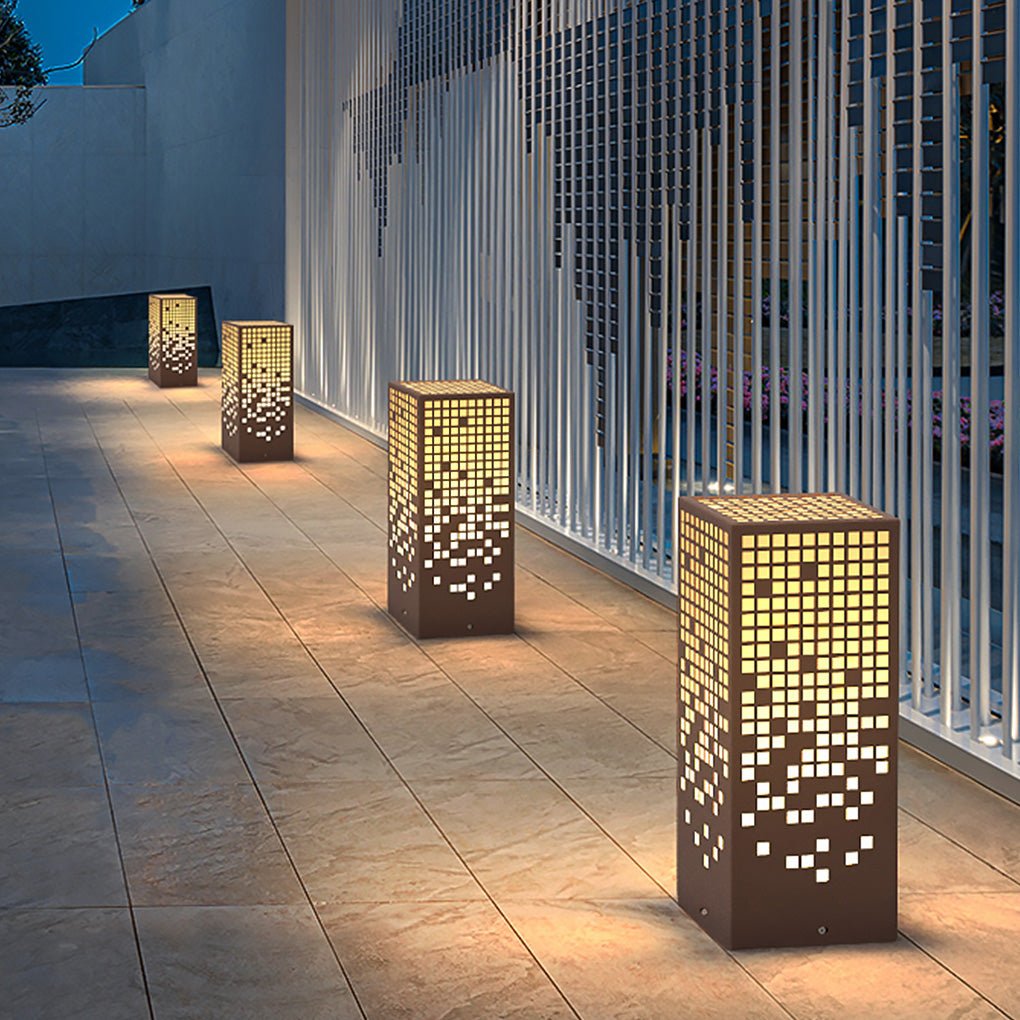Estelle Unique Elegant Bollard Stainless Steel Outdoor Lights