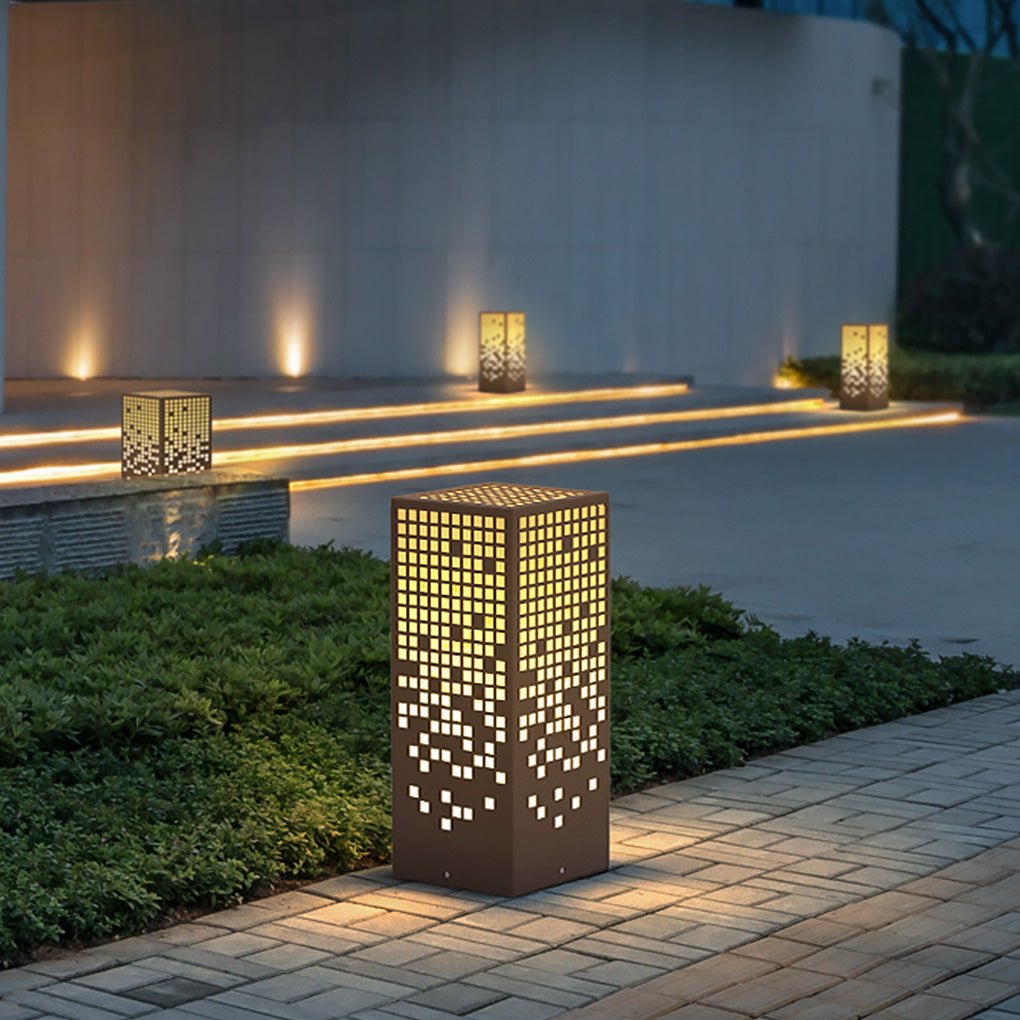 Estelle Unique Elegant Bollard Stainless Steel Outdoor Lights